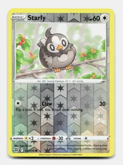 Starly 117/172 Common BRS Brilliant Stars Pokemon Reverse Holo NM/M - Image 1