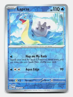 Lapras 131/165 Uncommon MEW 151 Pokemon Reverse Holo NM/M - Image 1