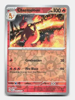 Charmeleon 005/165 Uncommon MEW 151 Pokemon Reverse Holo NM/M - Image 1