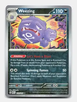 Weezing 110/165 Rare MEW 151 Pokemon Reverse Holo NM/M - Image 1