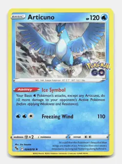 Articuno 024/078 Rare PGO Pokemon GO Holo Pokemon Holo NM/M - Image 1