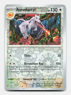 Aerodactyl 142/165 Rare MEW 151 Pokemon Reverse Holo NM/M - Image 1