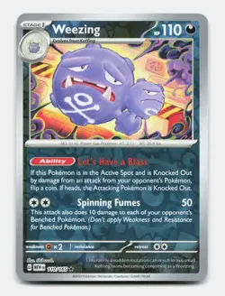 Weezing 110/165 Rare MEW 151 Pokemon Reverse Holo NM/M - Image 1