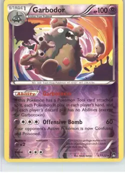 Garbodor 57/122 Holo Rare BREAKpoint Pokemon Reverse Holo Near Mint - Image 1