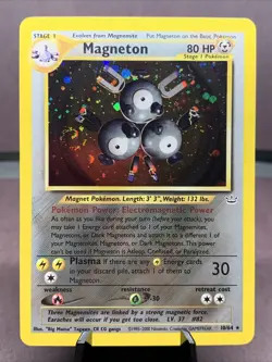 Pokemon TCG Magneton 10/64 Neo Revelation Holo Rare VTG WOTC 2001 NM Swirl - Image 1