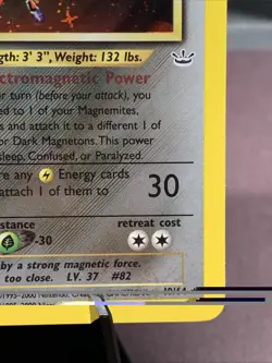 Pokemon TCG Magneton 10/64 Neo Revelation Holo Rare VTG WOTC 2001 NM Swirl - Image 4