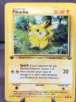 Pokemon TCG Pikachu 1st Edition Jungle Set 60/64 VTG WOTC 1999 MP- - Image 1