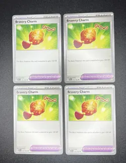 [4x Playset] Bravery Charm 173/193 - SV02: Paldea Evolved (PAL) - Pokemon TCG - Image 1