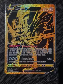 Zacian v SWSH076 Black Star SWSH Promo Pokemon TCG - Image 1