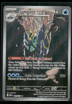 Clawitzer 141/132 Illustration Rare Mega Evolution Pokemon Near Mint - Image 1