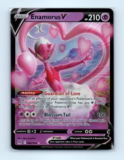 Pokemon tcg SWSH11: Lost Origin Enamorus V Near Mint or Better - Image 1