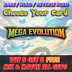 Mega Evolution Rare, Holo & Reverse Holo Pokemon Cards Singles - Image 1
