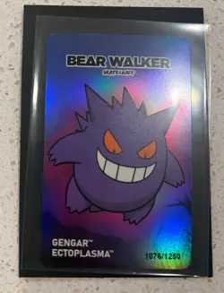 Pokemon Center x Bear Walker Gengar Skateboard Card: 1076/1250 - Image 1