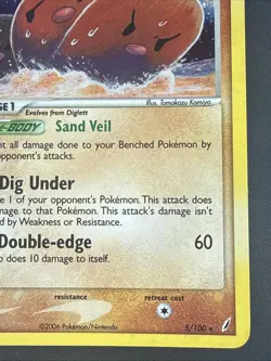 Pokemon TCG DUGTRIO 5/100 Holofoil & Deck Excl. EX Crystal Guardians 2006 NM - Image 4