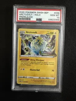 Arctozolt (Prerelease) Holo Pokemon Sword & Shield Black Star PSA 10 GEM MT - Image 1
