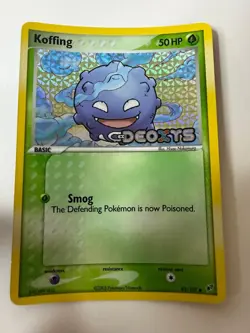 Koffing 62/107 Common Deoxys Pokemon Reverse Holo Lightly Played (Curve) - Image 1