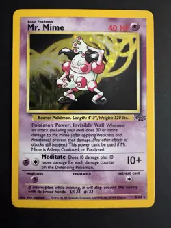Pokemon TCG Mr. Mime Jungle 6/64 Holo Unlimited Holo Rare - Image 1