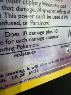 Pokemon TCG Mr. Mime Jungle 6/64 Holo Unlimited Holo Rare - Image 3