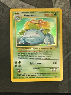 Venusaur 15/102 Base Set Holo Rare Pokemon - Image 3