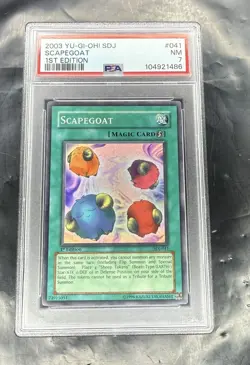 2003 Yugioh Scapegoat - 1st Edition - SDJ-041 - PSA 7 - Image 1