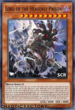 YUGIOH RA03-EN029 Lord of the Heavenly Prison Secret Rare 1st Edition NM - Image 1