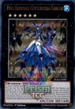 Full Armored Crystalzero Lancer Ultra Rare #DUSA-EN007 Yugioh LP Ultra Rare - Image 1