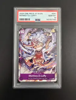 2024 ONE PIECE MONKEY D. LUFFY GEAR 5 STARTER DECK ST18 PURPLE ENGLISH PSA 10 - Image 3