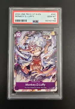 2024 ONE PIECE MONKEY D. LUFFY GEAR 5 STARTER DECK ST18 PURPLE ENGLISH PSA 10 - Image 5