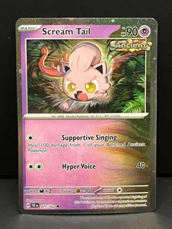 Scream Tail 077/162 Cosmos Holo Uncommon Pokemon NM - Image 1