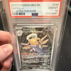 Pokemon Shedinja Illustration Rare Holo PSA 10 Me01 Mega Evolution 144/132 2025 - Image 1