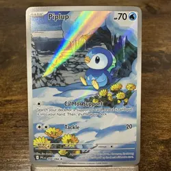 Piplup 098/094 Me02: Phantasmal Flames Illustration Rare Holo NM Pokemon TCG - Image 1