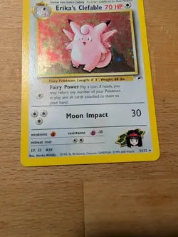 Wizards of the Coast Pokemon TCG Erika's Clefable Gym Heroes Holo Rare 3/132 - Image 3
