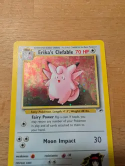 Wizards of the Coast Pokemon TCG Erika's Clefable Gym Heroes Holo Rare 3/132 - Image 4