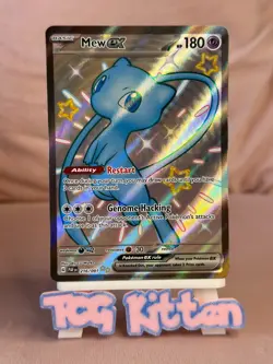 Mew EX 216/091 Card 'C' Paldean Fates Shiny Ultra Rare TCGKITTEN - Image 1