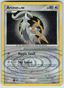Arceus (AR5) AR5 Holo Holo Rare Arceus Pokemon Heavily Played - Image 1