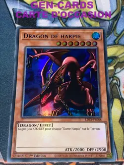 CARTE Yu Gi Oh DRAGON DE HARPIE LDS2-FR066 1ere edition BLEU - Image 1