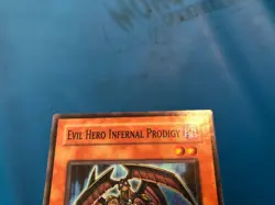 YUGIOH Super Rare Evil Hero Infernal Prodigy DP06-EN008 PLAYED - Image 4