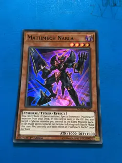 YUGIOH Super Rare Mathmech Nabla MYFI-EN002 1st Edition - Image 1