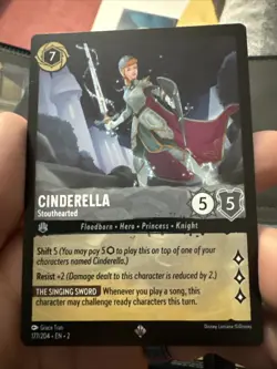 Disney Lorcana TCG: CINDERELLA Stouthearted x4 Super Rare Rise of the Floodborn - Image 2