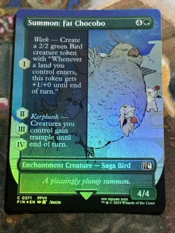 MTG - 1x Summon: Fat Chocobo - Borderless Foil Final Fantasy NM - Image 1
