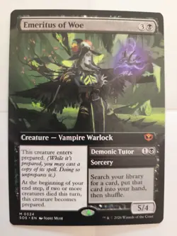 MTG Emeritus of Woe (Extended Art) M Secrets of Strixhaven 324 NM - Image 1