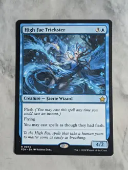 High Fae Trickster | Rare MTG FDN Foundations | Faerie Wizard Flash Flying | NM - Image 1