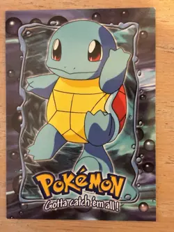 1999 Topps Pokemon Squirtle #E7 of 12 Stage 1 Movie Edition Blue Topps Logo - Image 1