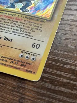 Pokemon TCG Machamp 8/102 Holo Rare 1999 First Edition - Image 3