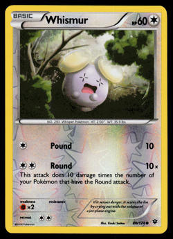 Pokemon - XY - Fates Collide Whismur 80/124 Reverse Holo - NM - Image 1