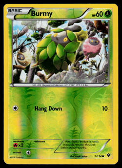 Pokemon - XY - Fates Collide Burmy 2/124 Reverse Holo - NM - Image 1