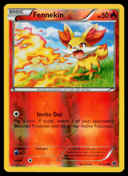 Pokemon - XY - Fates Collide Fennekin 11/124 Reverse Holo - NM - Image 1