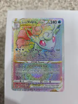 Pokemon TCG Alolan Vuplix VSTAR 197/195 NM Rainbow Secret Rare - Image 1