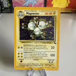 Pokemon TCG Magneton Fossil Holo Card 11/62 Unlimited Rare - Image 1