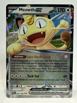 Pokemon Meowth EX Double Rare 170 HP Perfect Order 062/088 - Image 1